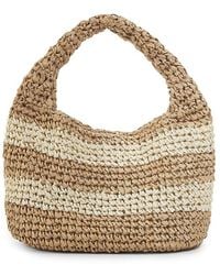Hat Attack - Striped Textured Hobo Bag - Lyst