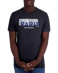 Karl Lagerfeld - Logo Pima Cotton-Blend T-Shirt - Lyst