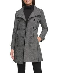 Guess - Water Resistant Belted Double Breasted Trench Coat - Lyst