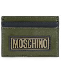 Moschino - Logo Leather Card Holder - Lyst