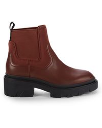 ash mastro leather pull on combat boots