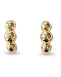 SAVIENE - Cubic Zirconia Bead Chain Hoop Earrings - Lyst