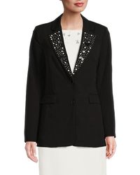 Karl Lagerfeld - Pin Embellished Blazer - Lyst