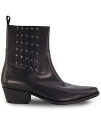Karl Lagerfeld - Paris Label Studded Leather Chelsea Boots - Lyst