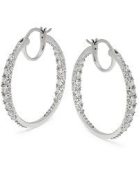 Nadri - Liz-Plated Cubic Zirconia Hoop Earrings - Lyst