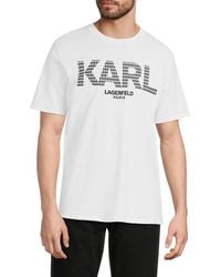 Karl Lagerfeld - Cotton Logo T-Shirt - Lyst