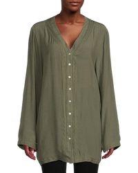 Nanette Lepore - Lace Trim Tunic Shirt - Lyst