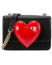 Moschino - Heart Leather Chain Shoulder Bag - Lyst