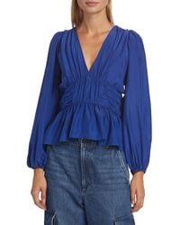 Sea - Fabiola Silk Ruched Blouse - Lyst
