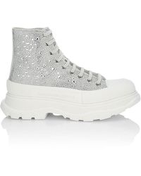 Alexander McQueen - Treadslick High-top Crystal Boots - Lyst