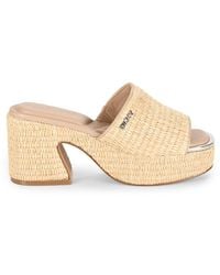 DKNY - Desirae Textured Platform Sandals - Lyst