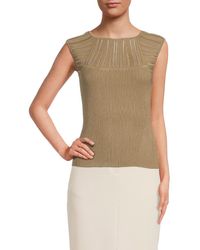 DKNY - Ribbed Sleeveless Sweater - Lyst