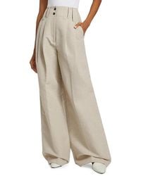Co. - Sack Wide-Leg Wool-Blend Trousers - Lyst
