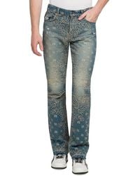 Amiri - Bandana Jacquard Straight-Leg Jeans - Lyst