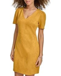 Kensie - Solid Pencil Minidress - Lyst
