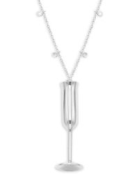 Roberto Coin 18k White Gold & 0.07 Tcw Necklace/18"