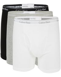 Calvin Klein 100% Cotton Boxer Briefs - White
