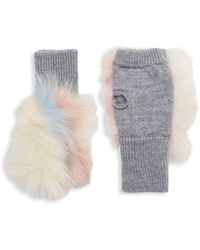 jocelyn rabbit fur fingerless gloves