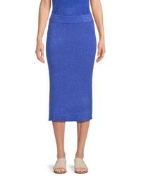 Calvin Klein - Ribbed Midi Sweater Pencil Skirt - Lyst