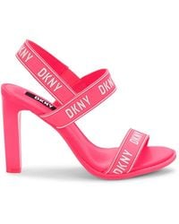 DKNY Balder Logo Slingback Sandals - Pink