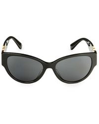 Versace 56mm Cat Eye Sunglasses - Black