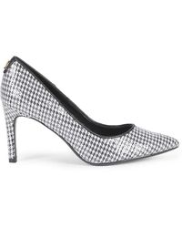 Karl Lagerfeld - Glora 75Mm Houndstooth Pointed-Toe Pumps - Lyst