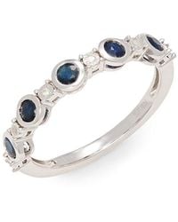 Effy ENY - Sapphire Diamond Sterling Silver Ring - Lyst