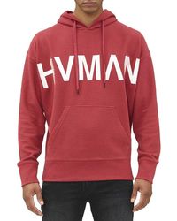HVMAN - Rosewood French Terry Logo Hoodie - Lyst