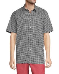 HUGO - Ebor Straight Fit Geometric Button Down Shirt - Lyst