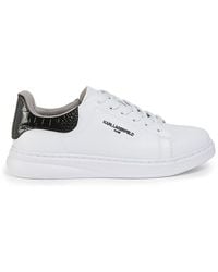 Karl Lagerfeld - Logo Leather Low-Top Sneakers - Lyst