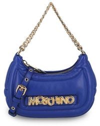 Moschino - Logo Leather Top Handle Bag - Lyst