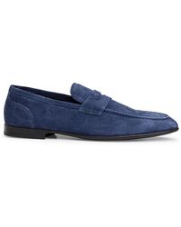 Bruno Magli - Lauro Textured Suede Penny Loafers - Lyst