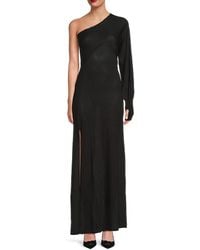 RTA - Allyna One Shoulder Silk Maxi Dress - Lyst