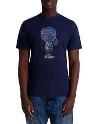 Karl Lagerfeld - Logo Graphic Cotton T-Shirt - Lyst