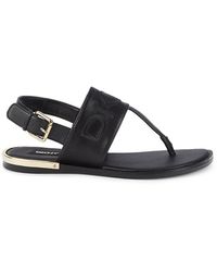 DKNY Amber Slingback Thong-toe Sandals - Black