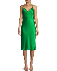 L'Agence Jodie Slip Dress - Green