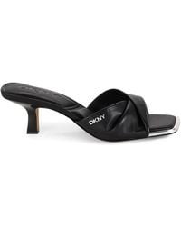 DKNY - Jolaine Twist Leather Sandals - Lyst