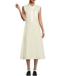 Thom Browne - Linen A-Line Midi-Dress - Lyst