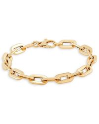 Saks Fifth Avenue - 14k Yellow Gold Oval Link Chain Bracelet - Lyst