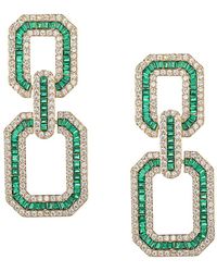 Eye Candy LA - The Luxe Collection Charlotte 18k Goldplated & Cubic Zirconia Geometric Drop Earrings - Lyst