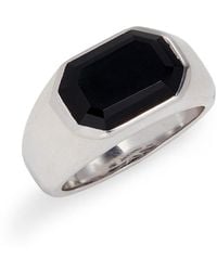 Effy - Sterling Silver & Onyx Signet Ring - Lyst