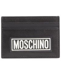 Moschino - Logo Leather Card Case - Lyst