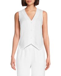 Saks Fifth Avenue - 100% Linen Vest - Lyst
