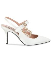 Love Moschino - 100Mm Rhinestone-Embellished Slingback Pumps - Lyst