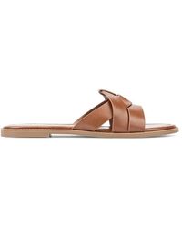 FASHION TO FIGURE - Tiana Crossover Flat Sandals - Lyst