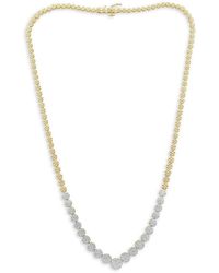 Saks Fifth Avenue - 14k Yellow Gold & 3 Tcw Lab Grown Diamond Necklace - Lyst