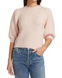 byTiMo Knit Puff-sleeve Top - Multicolour