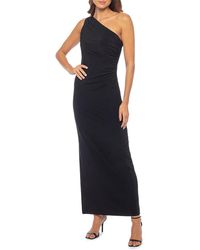 Marina - 'Ruched One-Shoulder Maxi Dress - Lyst