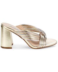 Saks Fifth Avenue Rapid Metallic Block-heel Sandals