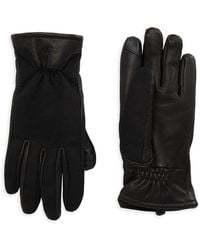 UGG - Wool Trim Leather Gloves - Lyst